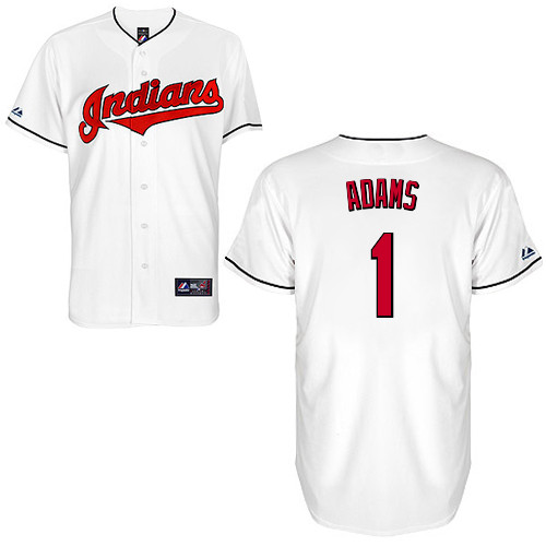 David Adams #1 Youth Baseball Jersey-Cleveland Indians Authentic Home White Cool Base MLB Jersey